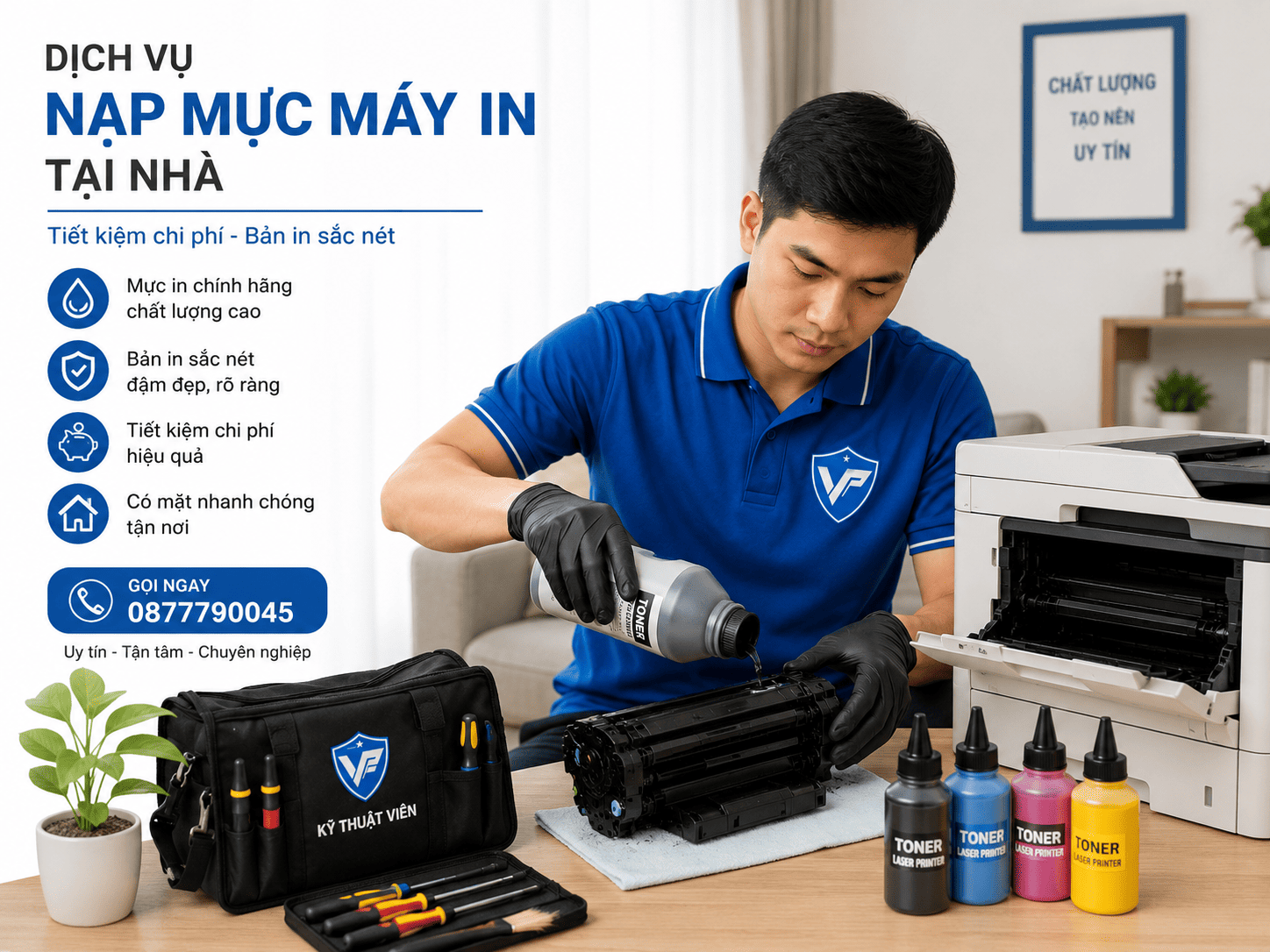 Dịch vụ nạp mực máy in tận nơi TP.HCM
